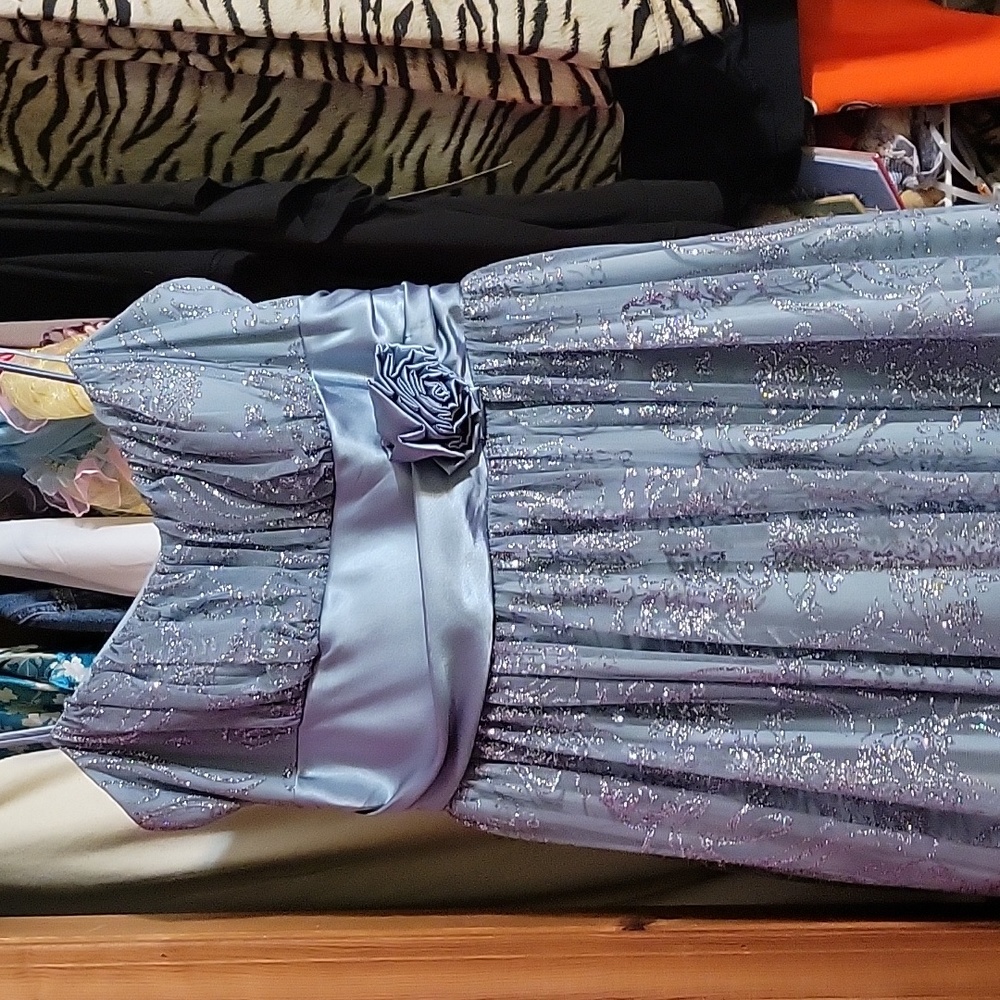 Blue Glitter B. Smart Homecoming Dress